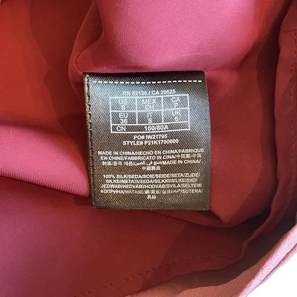 Euc Guess by Marciano 100% silk dress, plum/dusty rose colour, size Small. - Picture 11 of 12